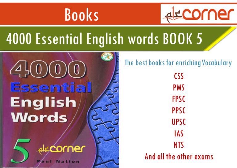 4000 Important English WORDS Download in PDF BOOK 5