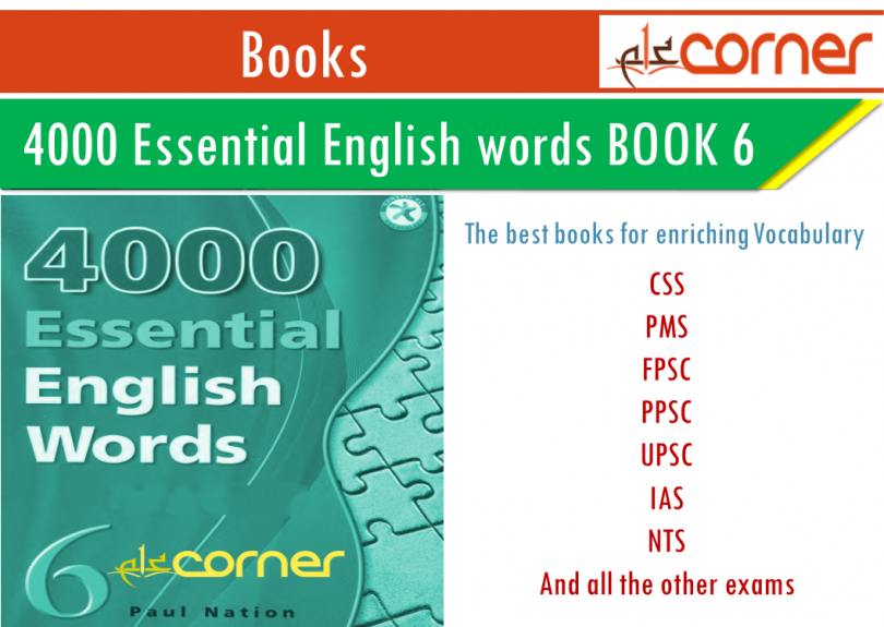 4000 important English words book 6 for CSS, PMS, FPSC, UPSC, IAS, IELTS, TOEFL learner pdf download free. Essential English Vocabulary