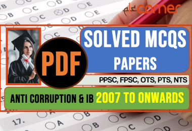Anti Corruption and Intelligence bureau | Solved MCQs papers