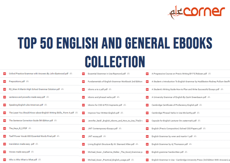 Top 50 English and General eBooks collection | Download in PDF