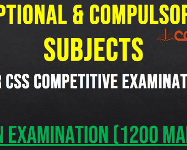 Optional and Compulsory Subjects for CSS Competitive Examination | CSS Syllabus pdf