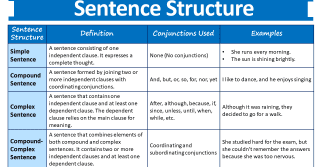 Sentence Structure with Examples