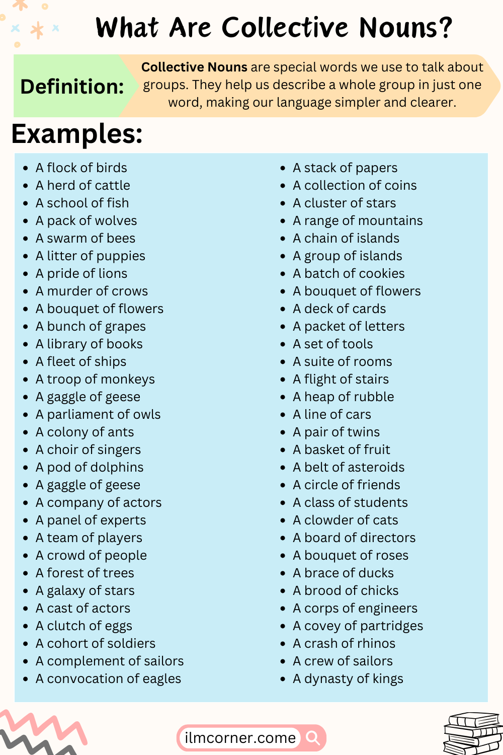 Collective Nouns and Their 100 Examples